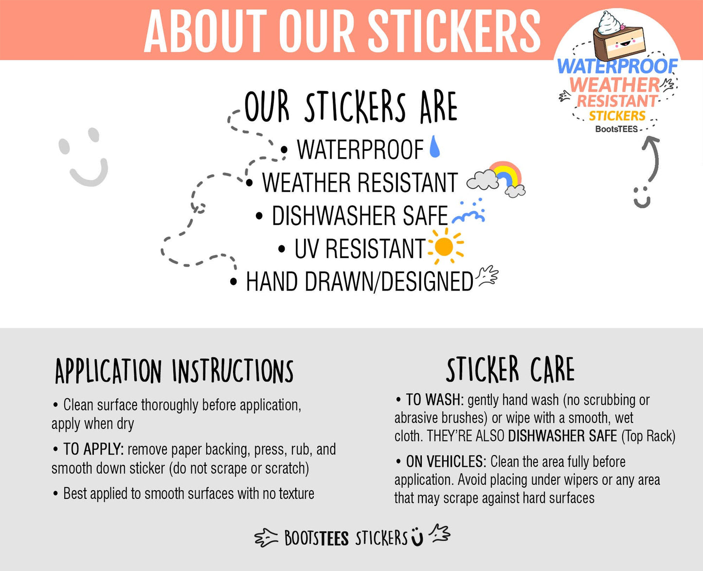 BootsTees - Reading (Rainbow) Sticker for Book Lovers, Waterproof