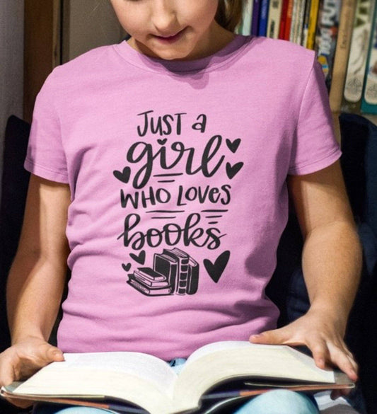 Peach Closet - Just A Girl Who Loves Books Tee
