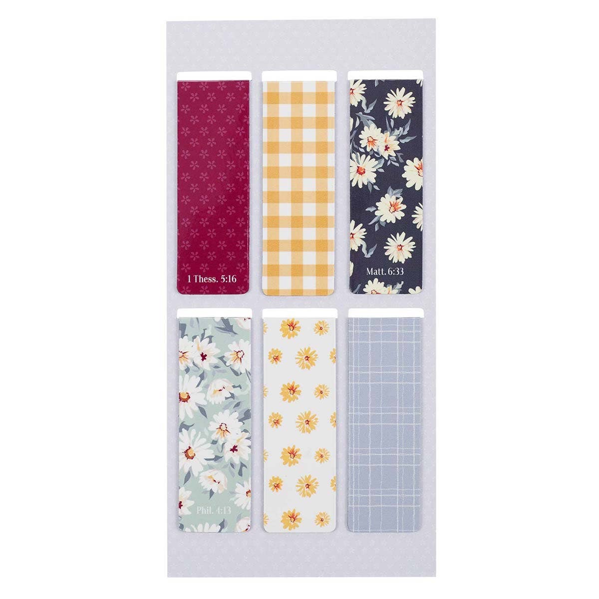 Christian Art Gifts - Magnetic Bookmark Set Daisies