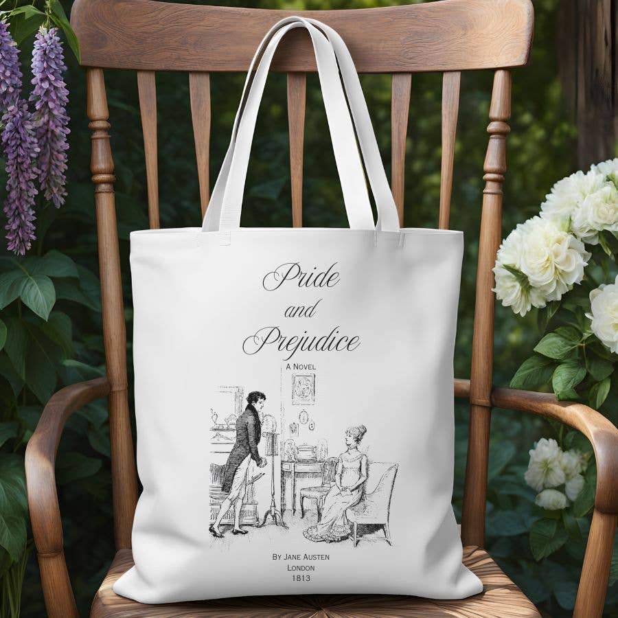 Sister Ray - Pride and Prejudice Austen Classic Novel Canvas Tote Bag