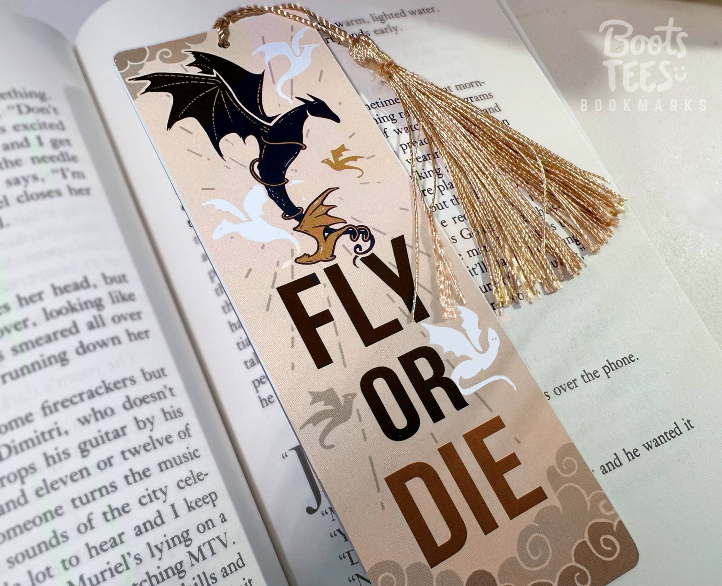 BootsTees - Fourth Wing Bookmark, 6" 4th Wing Quote Bookish Accessories