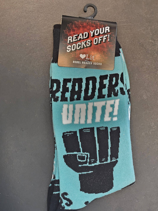 Gibbs Smith - Readers Unite Socks (LoveLit Book Theme)