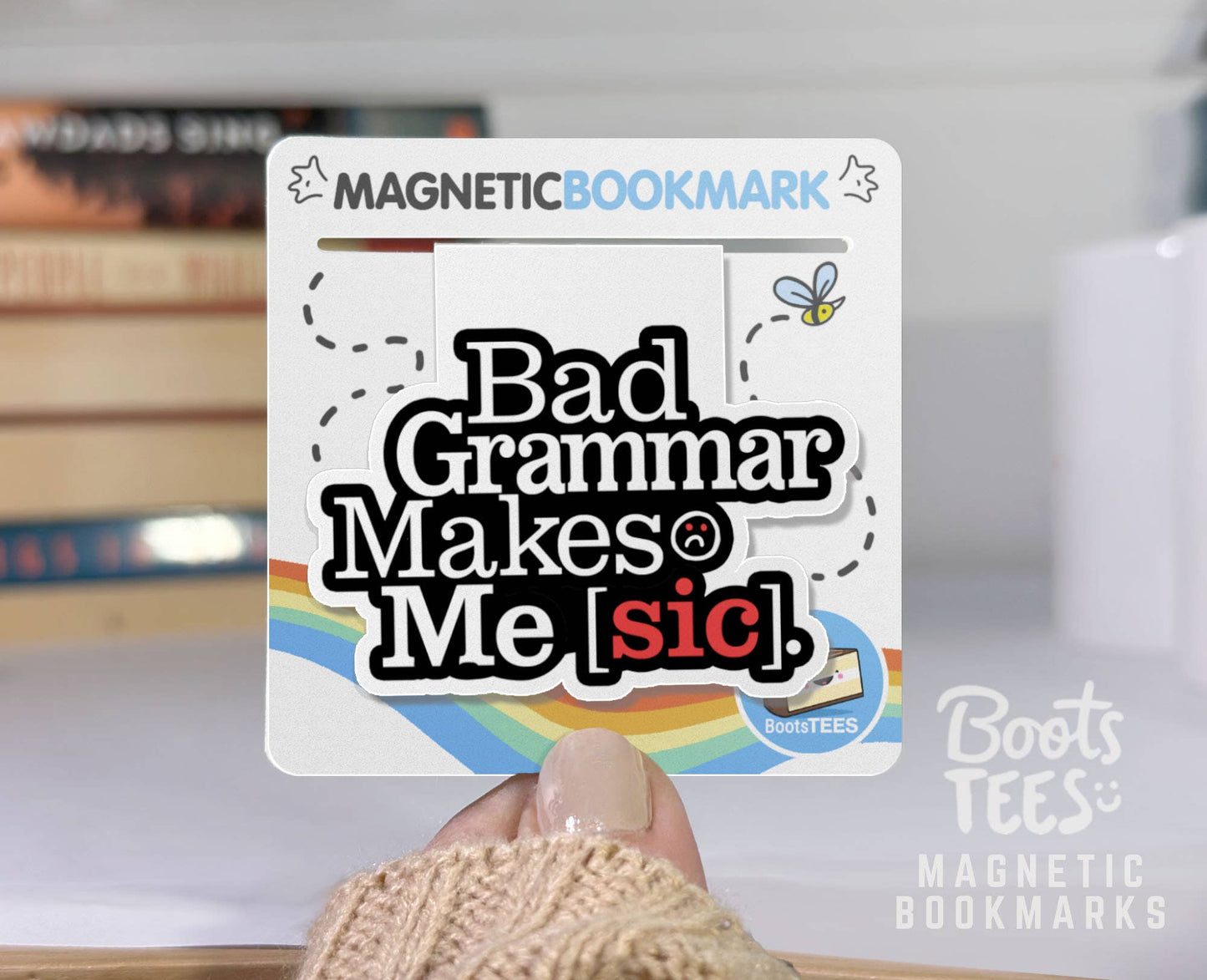 BootsTees - Bad Grammar Makes Me Sic Magnetic Bookmark, Page Marker