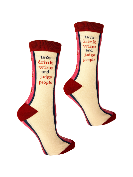 Buy Socks You All - Lets Drink Wine and Judge People Women's Socks