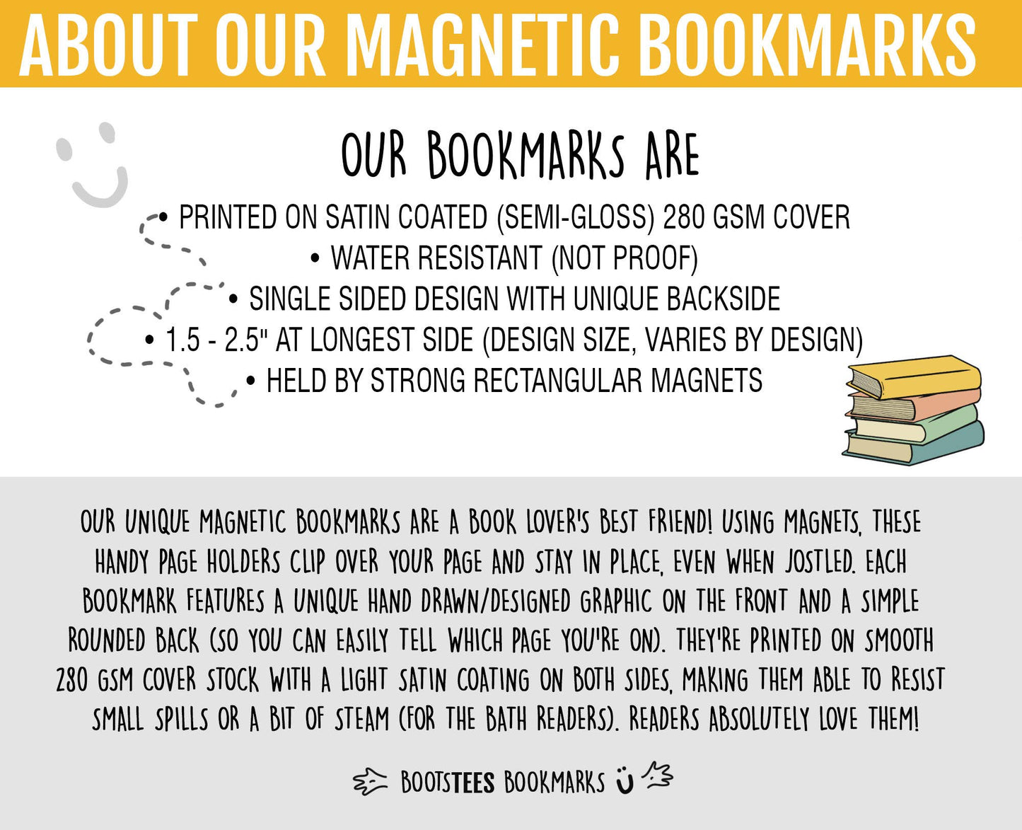 BootsTees - Smutty Books Magnetic Bookmark for Romance Novel Fans