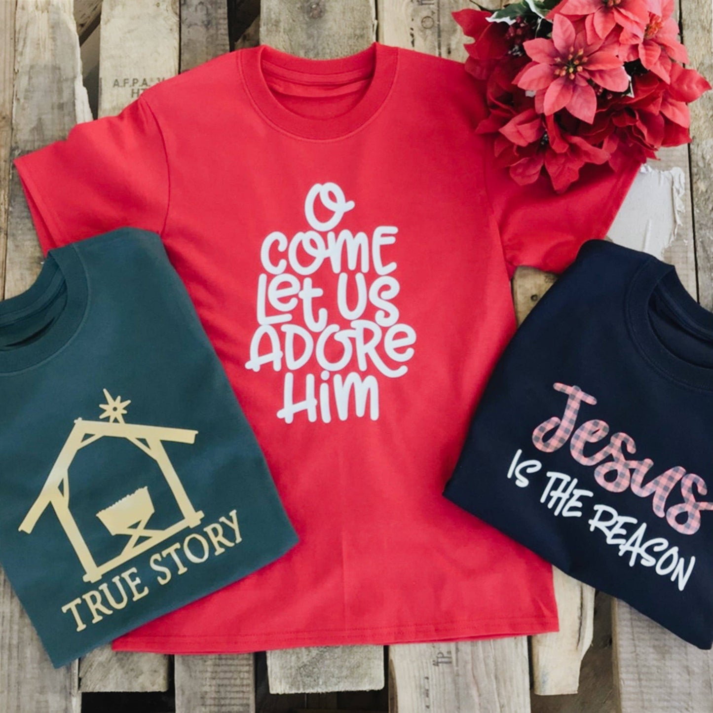Peach Closet - True Story Christmas Nativity Scene Tee