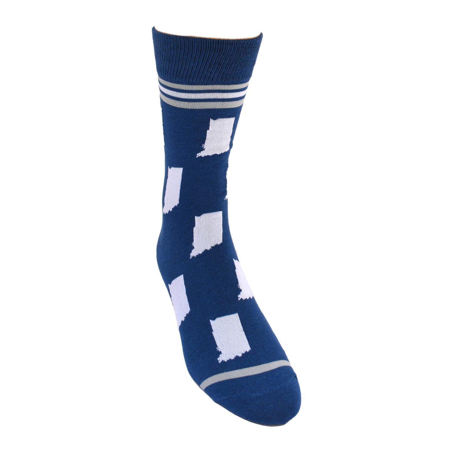 Buy Socks You All - Indiana State Shapes Blue and White Men's Socks