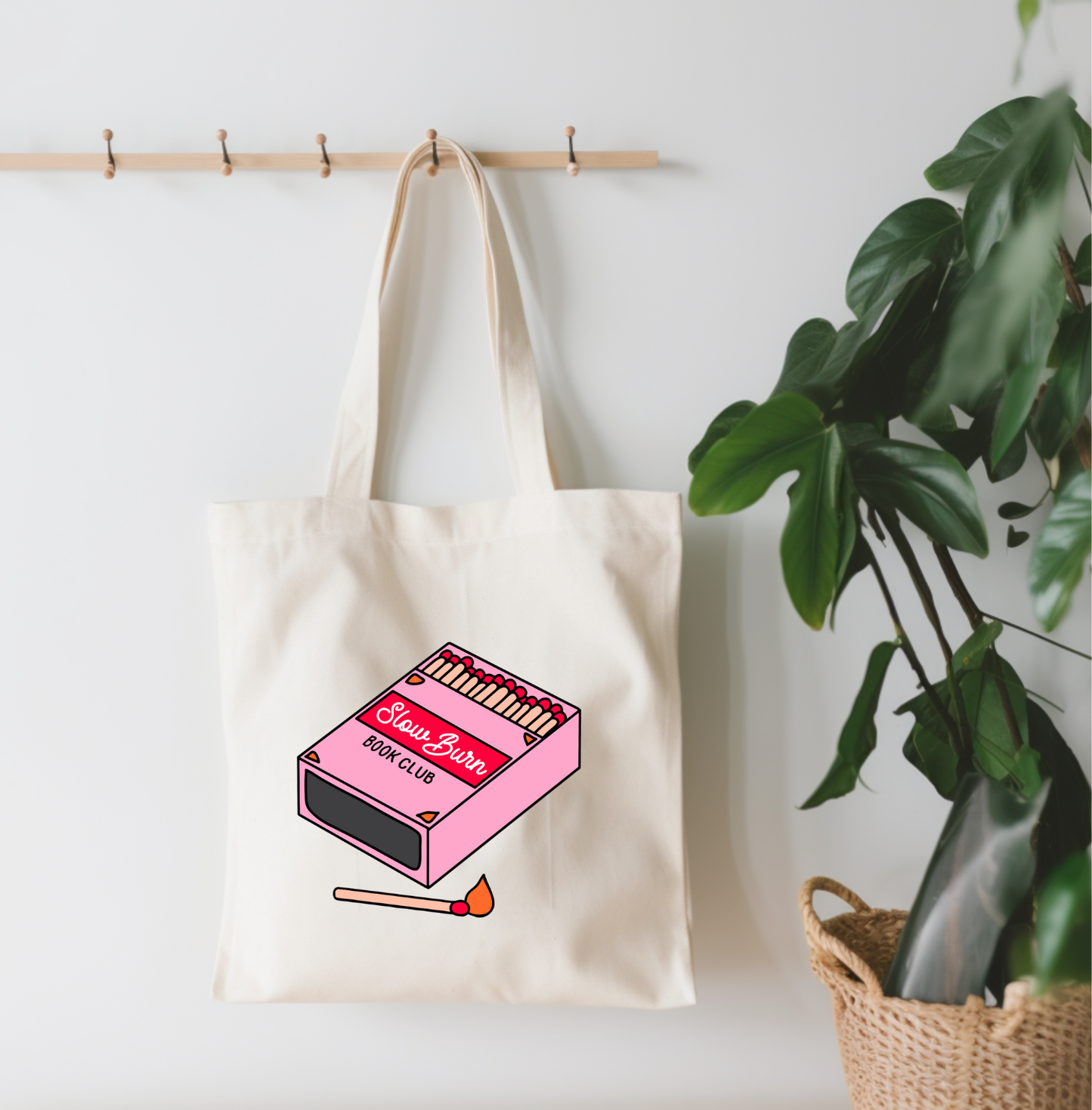 EnchantingSunshine - Slow Burn Book Club Canvas Tote Bag