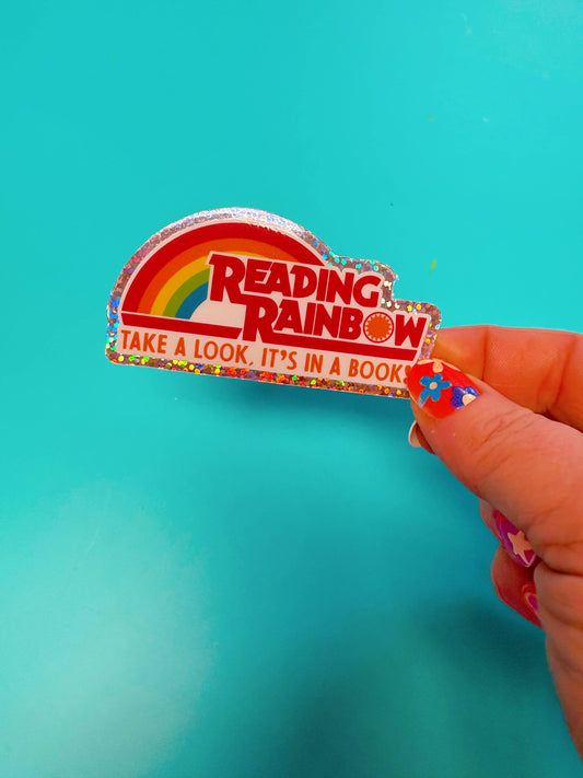NatterDoodle - Reading Rainbow 80s 90s Nostalgia Bookish TV Show Sticker