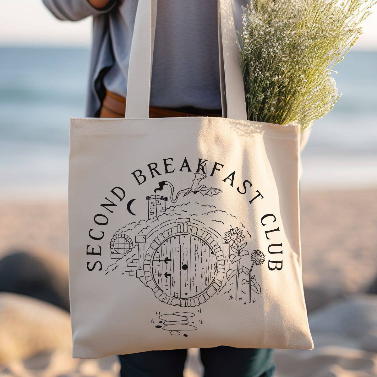 Sister Ray - Second Breakfast Club Hobbit Inspired Canvas Tote Bag