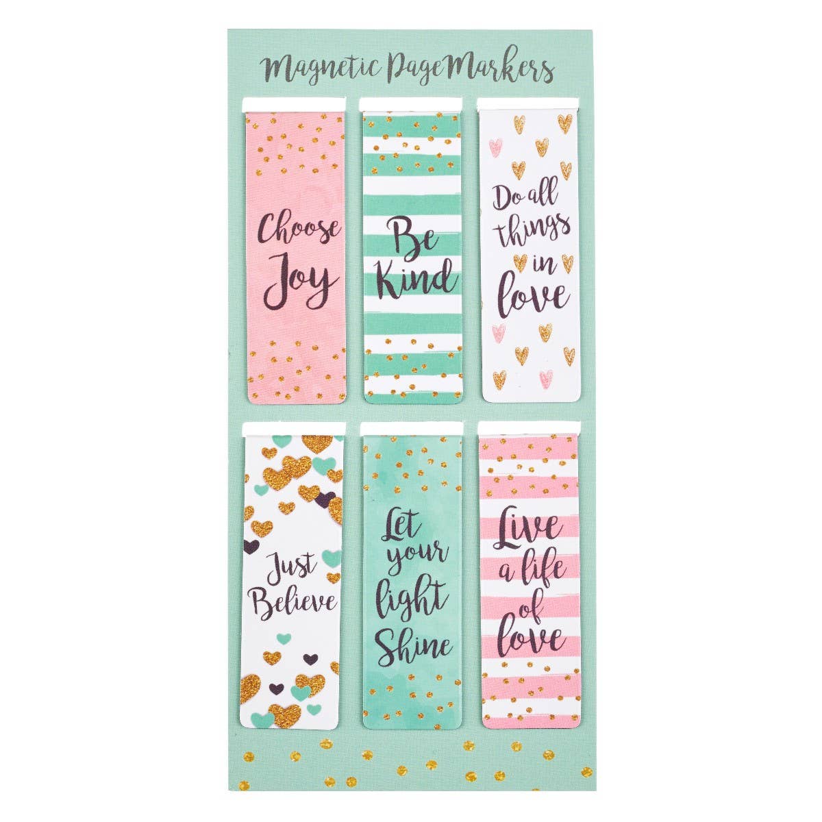 Christian Art Gifts - Magnetic Bookmark Set Sparkle Collection