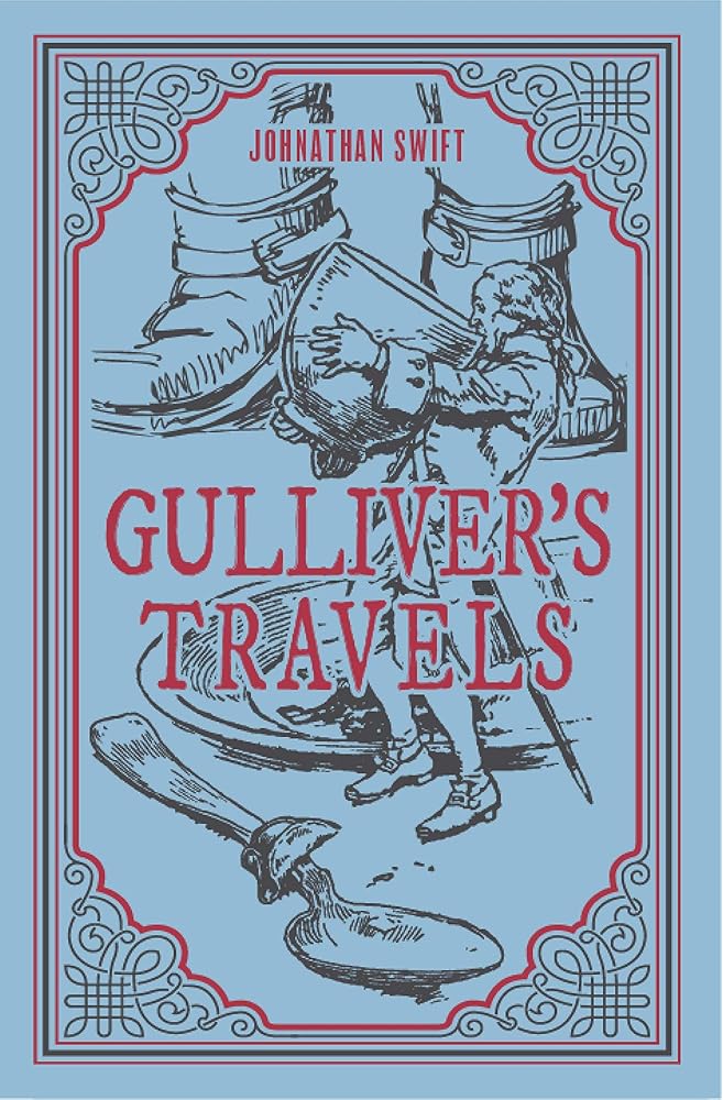 Gulliver's Travels, Jonathan Swift Classic Novel, (Adventure, Exploring), Ribbon Page Marker, Perfect for Gifting cover image