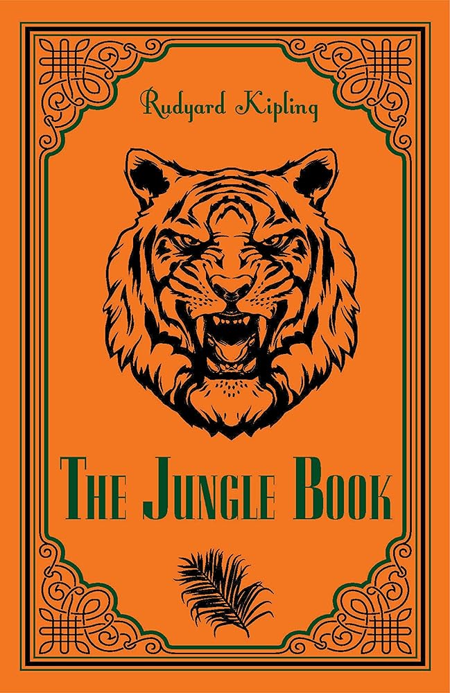 The Jungle Book Rudyard Kipling Classic Novel, (Adventure with Mowgli, Jungles of India, Journey of Self Discovery), Ribbon Page Marker, Perfect for Gifting cover image