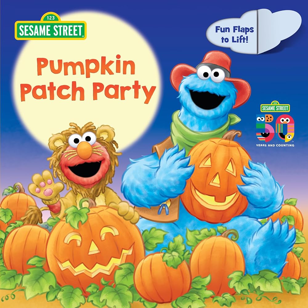 Pumpkin Patch Party (Sesame Street): A Lift-the-Flap Board Book cover image