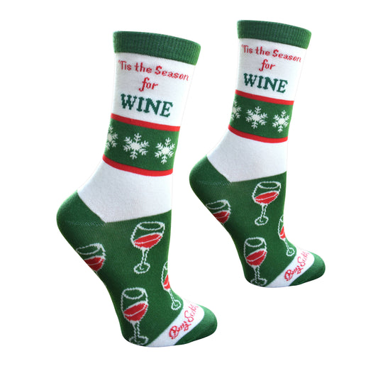 Buy Socks You All - Tis the Season for Wine Women's Socks