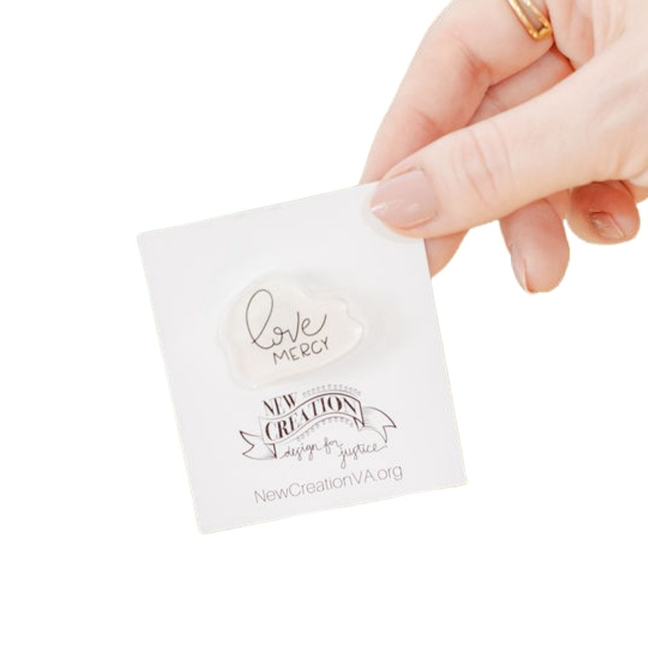 Acrylic pin- Love Mercy