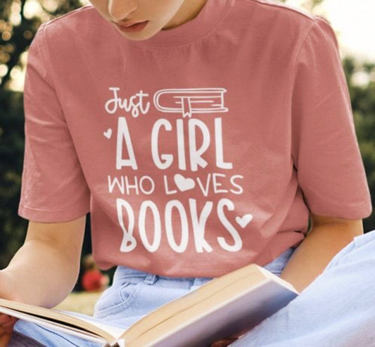 Peach Closet - Just A Girl Who Loves Books Tee