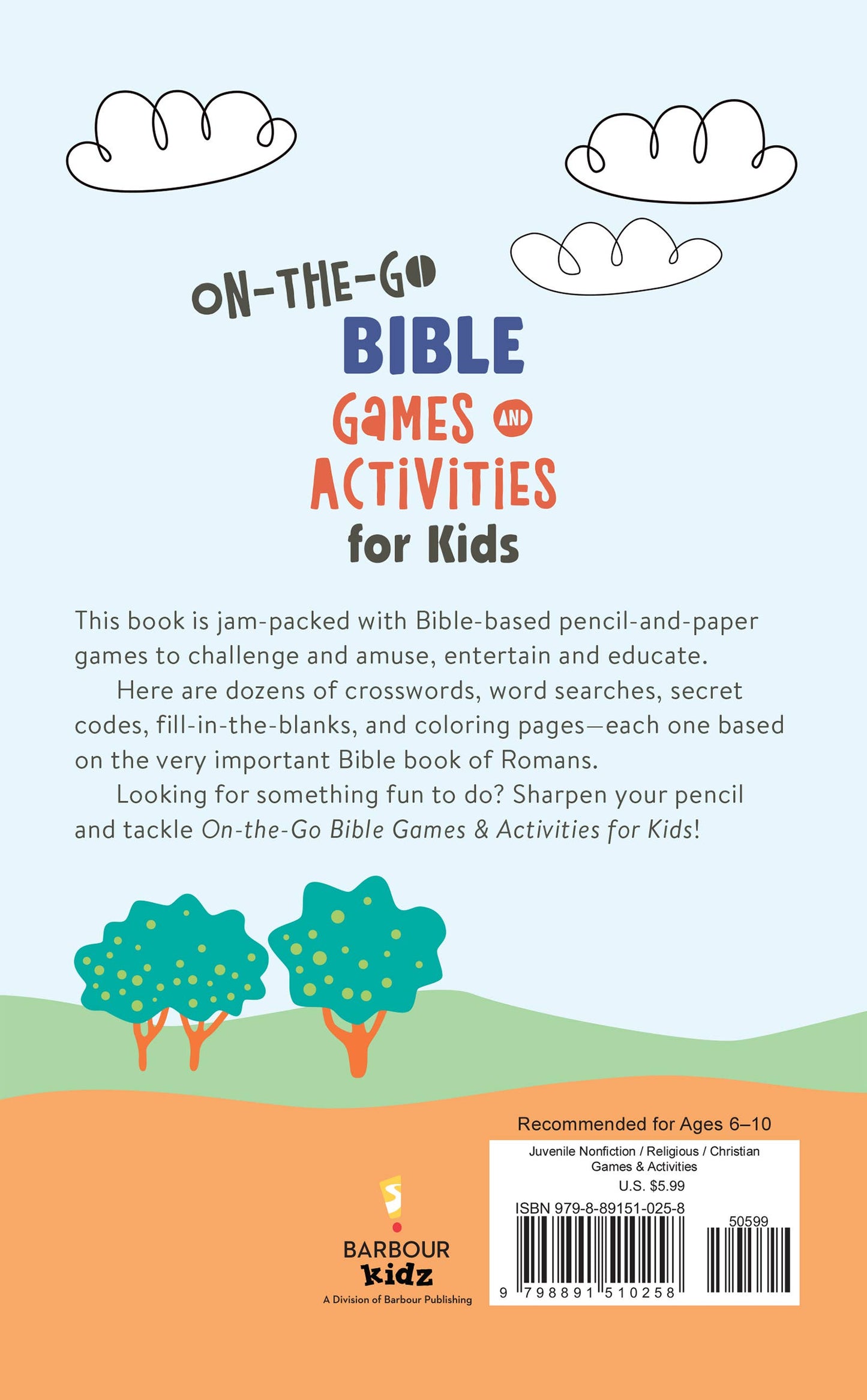Barbour Publishing, Inc. - On-the-Go Bible Games & Activities for Kids