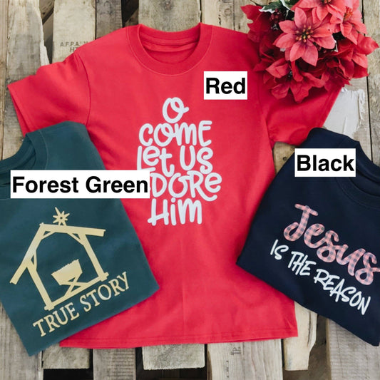 Peach Closet - True Story Christmas Nativity Scene Tee