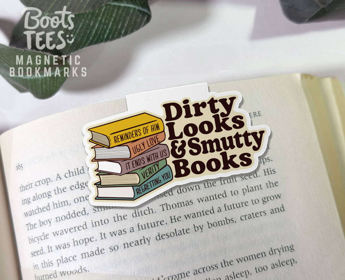 BootsTees - Smutty Books Magnetic Bookmark for Romance Novel Fans