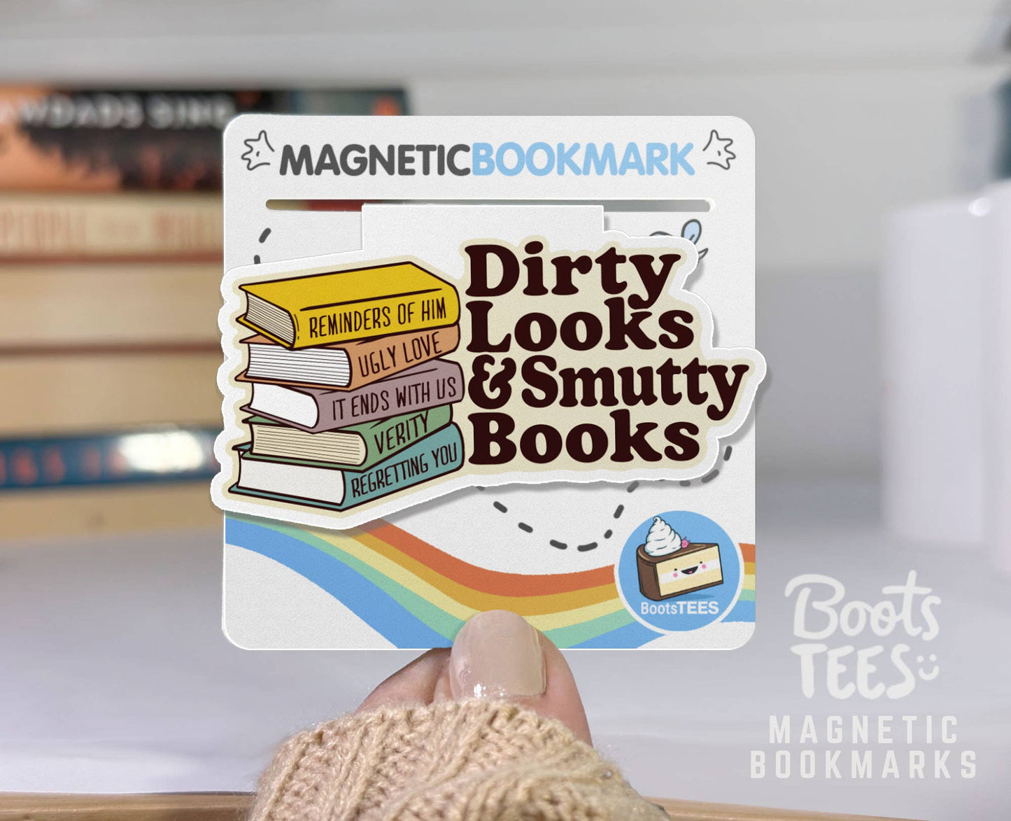 BootsTees - Smutty Books Magnetic Bookmark for Romance Novel Fans
