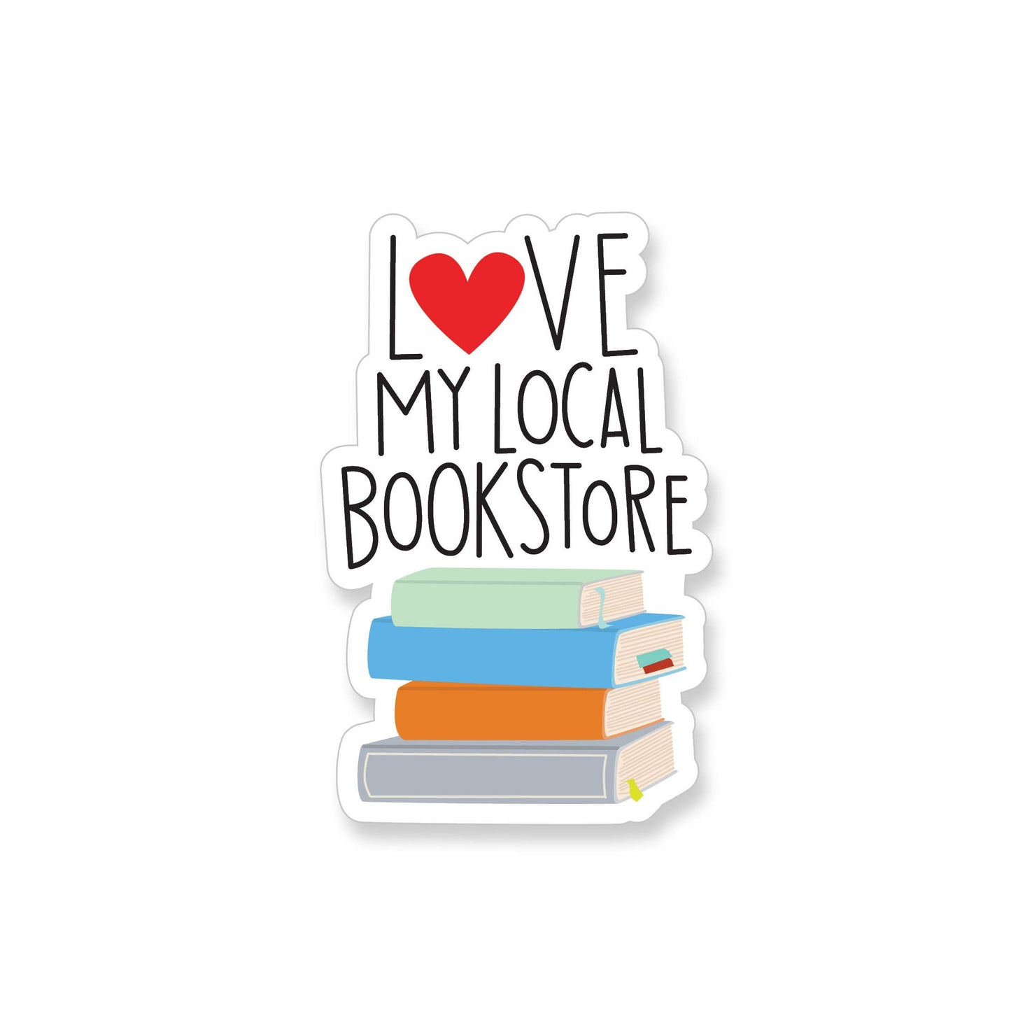 Apartment 2 Cards - Love My Local Bookstore Vinyl Sticker