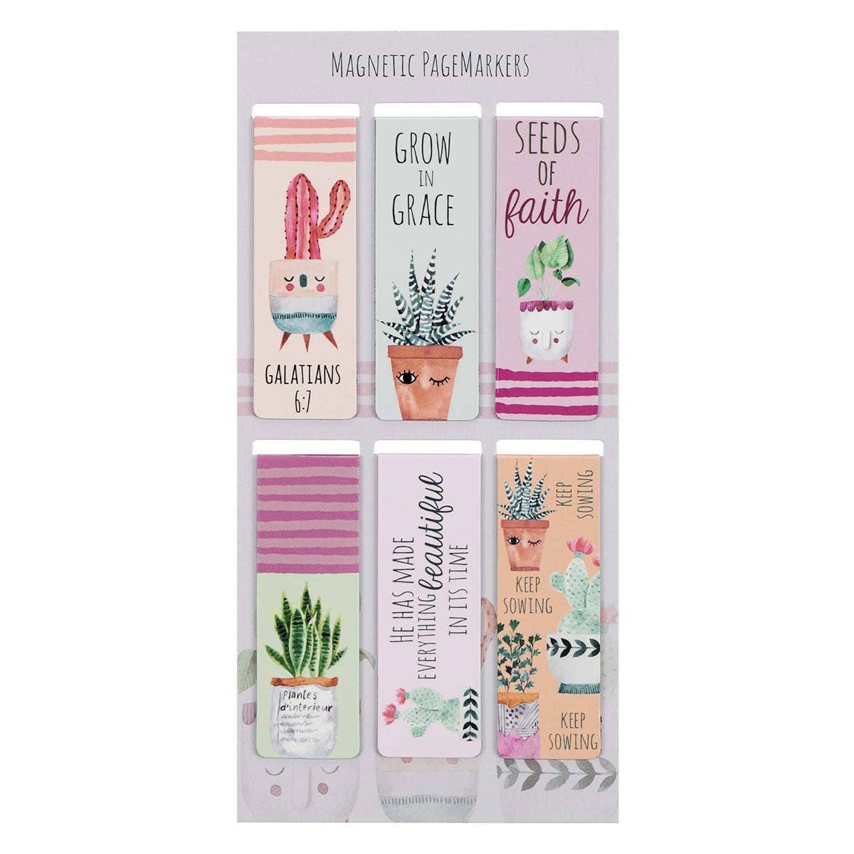 Christian Art Gifts - Magnetic Bookmark Set Grow in Grace