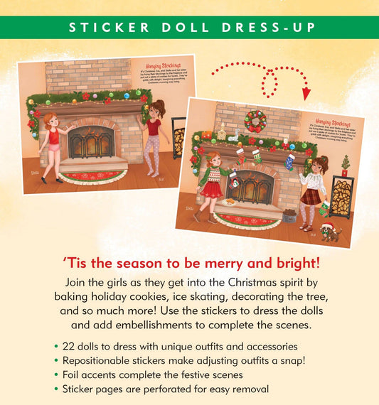 Peter Pauper Press - Christmas Sticker Doll Dress-Up Book