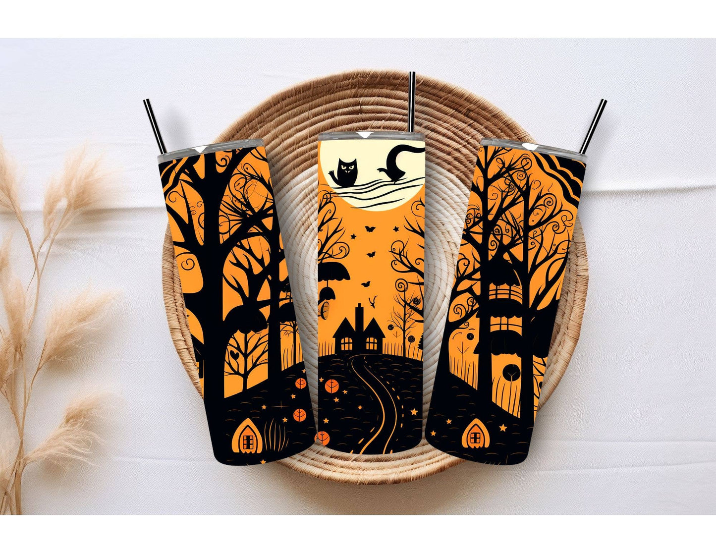 Sister Ray - Halloween Scene Print 20 oz. Stainless Steel Tumbler