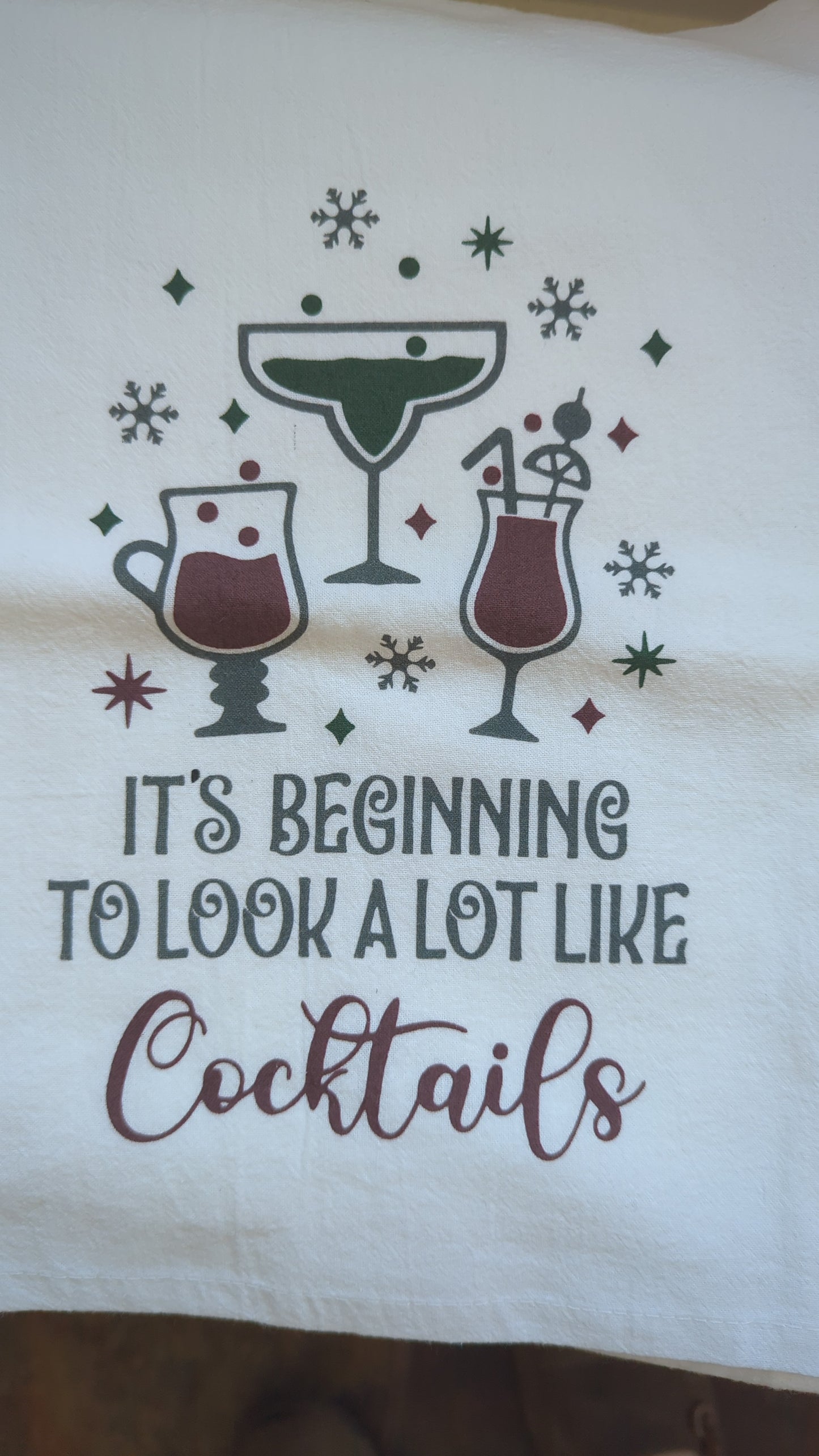 Peach Closet - It's Beginning To Look A Lot Like Cocktails Towel