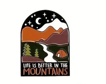 Magnifique Hearts - Nature-Inspired Enamel Pins: Outdoor Adventure Camping Pins