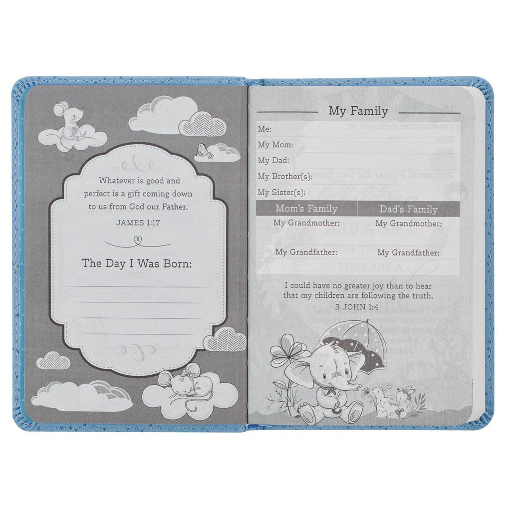 Christian Art Gifts - Bible NLT Infant New Testament Faux leather, Blue