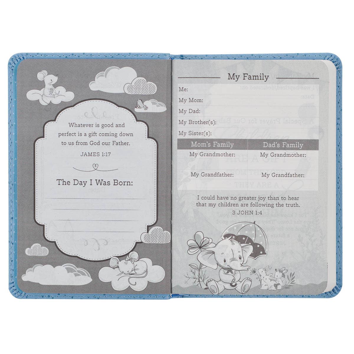 Christian Art Gifts - Bible NLT Infant New Testament Faux leather, Blue