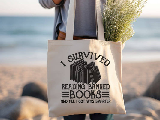 Sister Ray - I Survived Reading Banned Books Canvas Tote Bag