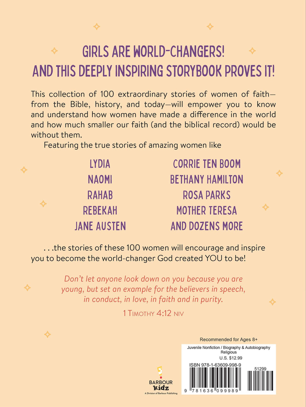 Barbour Publishing, Inc. - 100 Extraordinary Stories for Courageous Girls