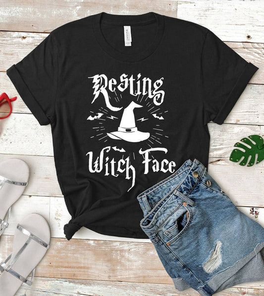 House Of Rodan - Resting Witch Face - Fall Halloween Sassy Witch Fun T-Shirt