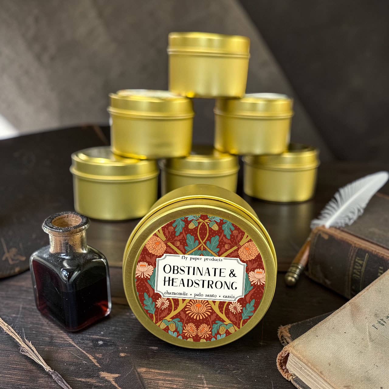 Fly Paper Products - Obstinate and Headstrong 4oz Candle Chamomile + Palo Santo