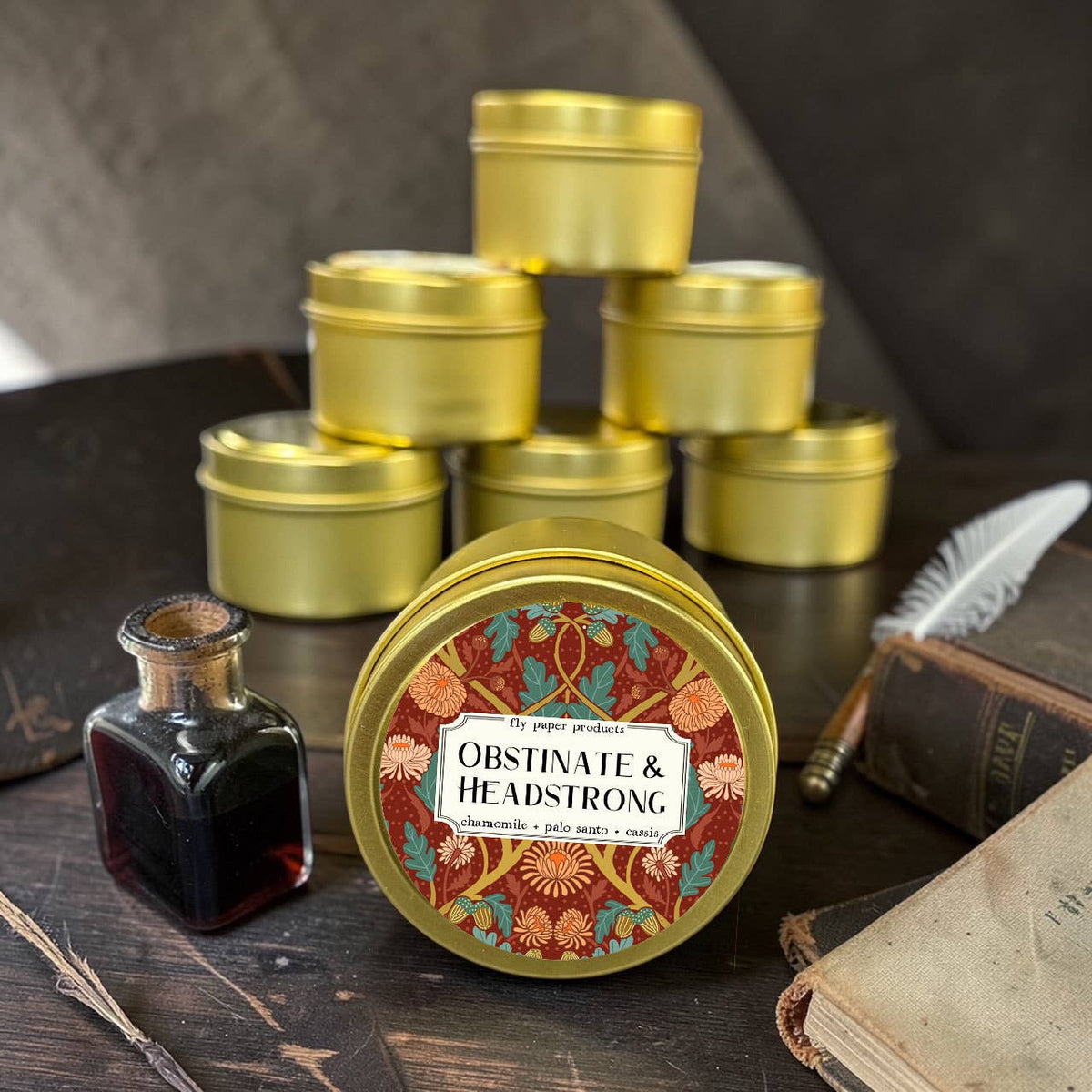 Fly Paper Products - Obstinate and Headstrong 4oz Candle Chamomile + Palo Santo