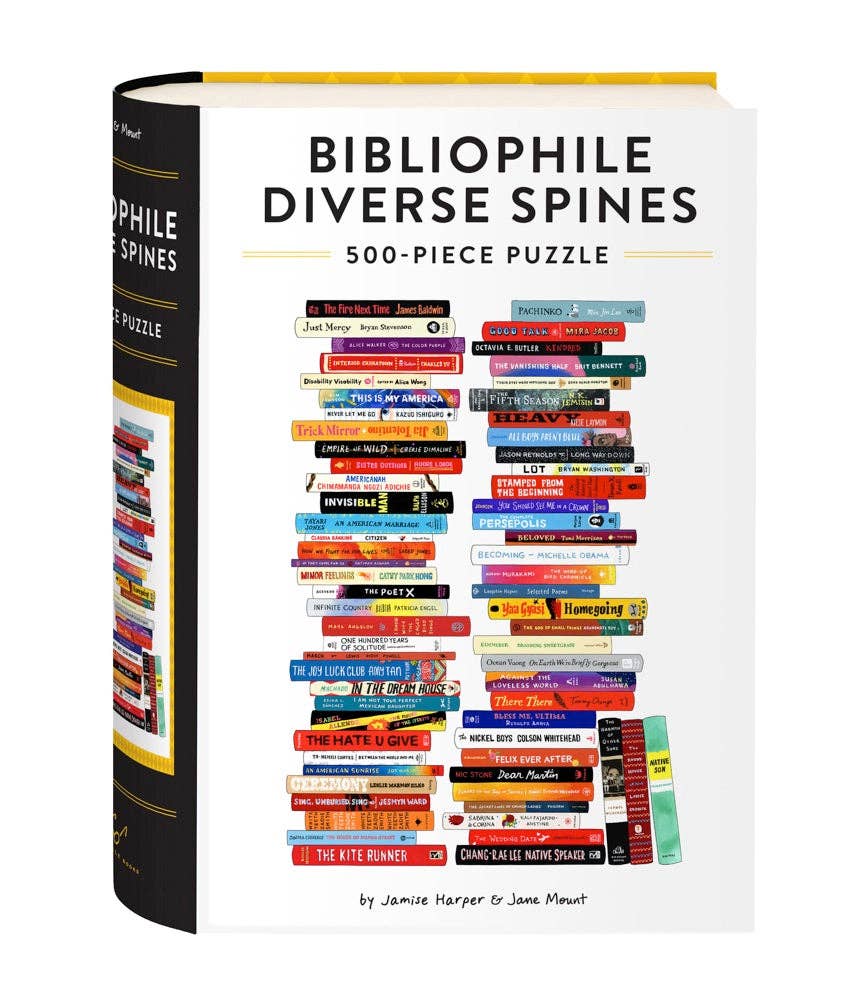 Chronicle Books - Bibliophile Diverse Spines 500-Piece Puzzle