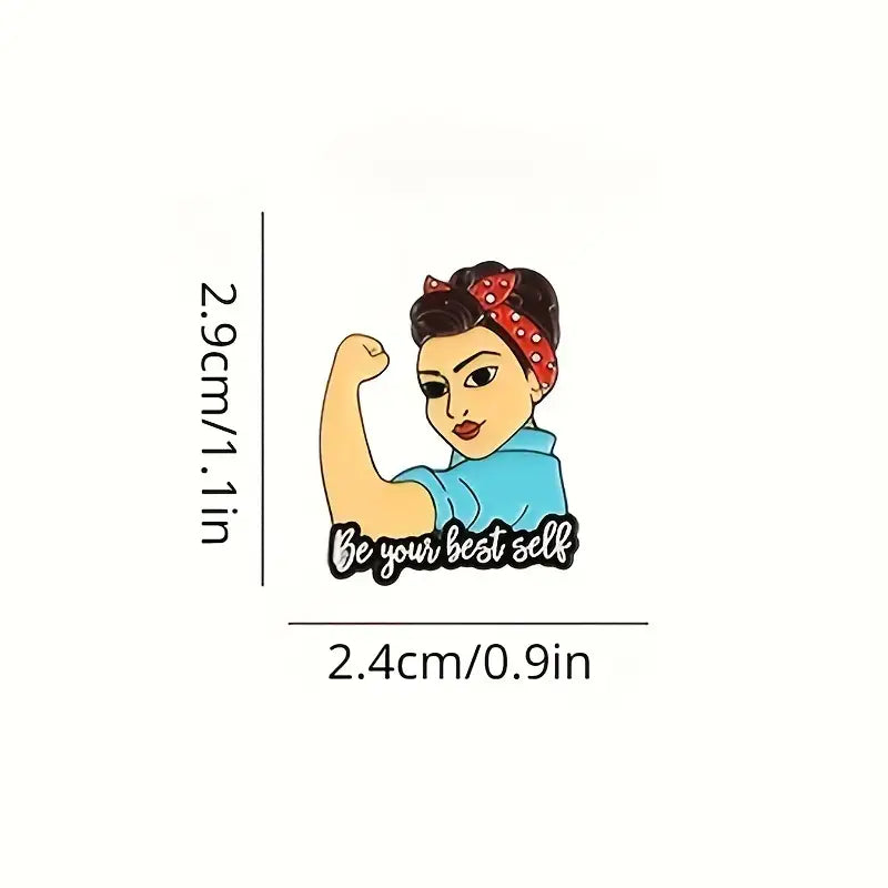 Magnifique Hearts - Be Your Best Self’ Rosie-Themed Empowerment Enamel Pin