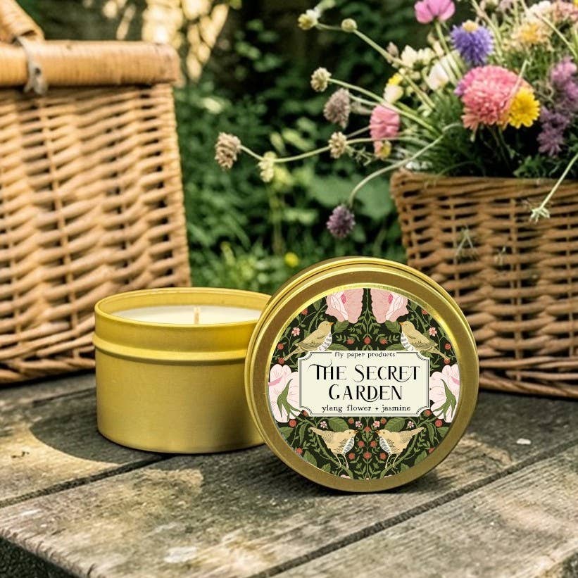 Fly Paper Products - The Secret Garden 4oz Soy Candle Ylang Flower + Jasmine