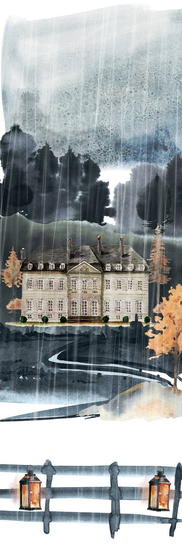 Mirkwood Scribes - Rainy Haunted House Bookmark