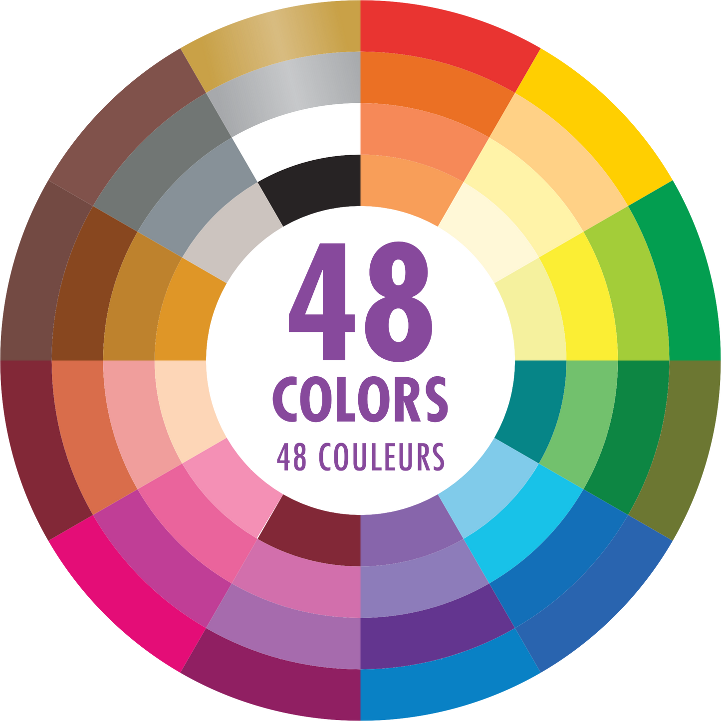 Peter Pauper Press - Studio Series Colored Pencils (Set of 48)