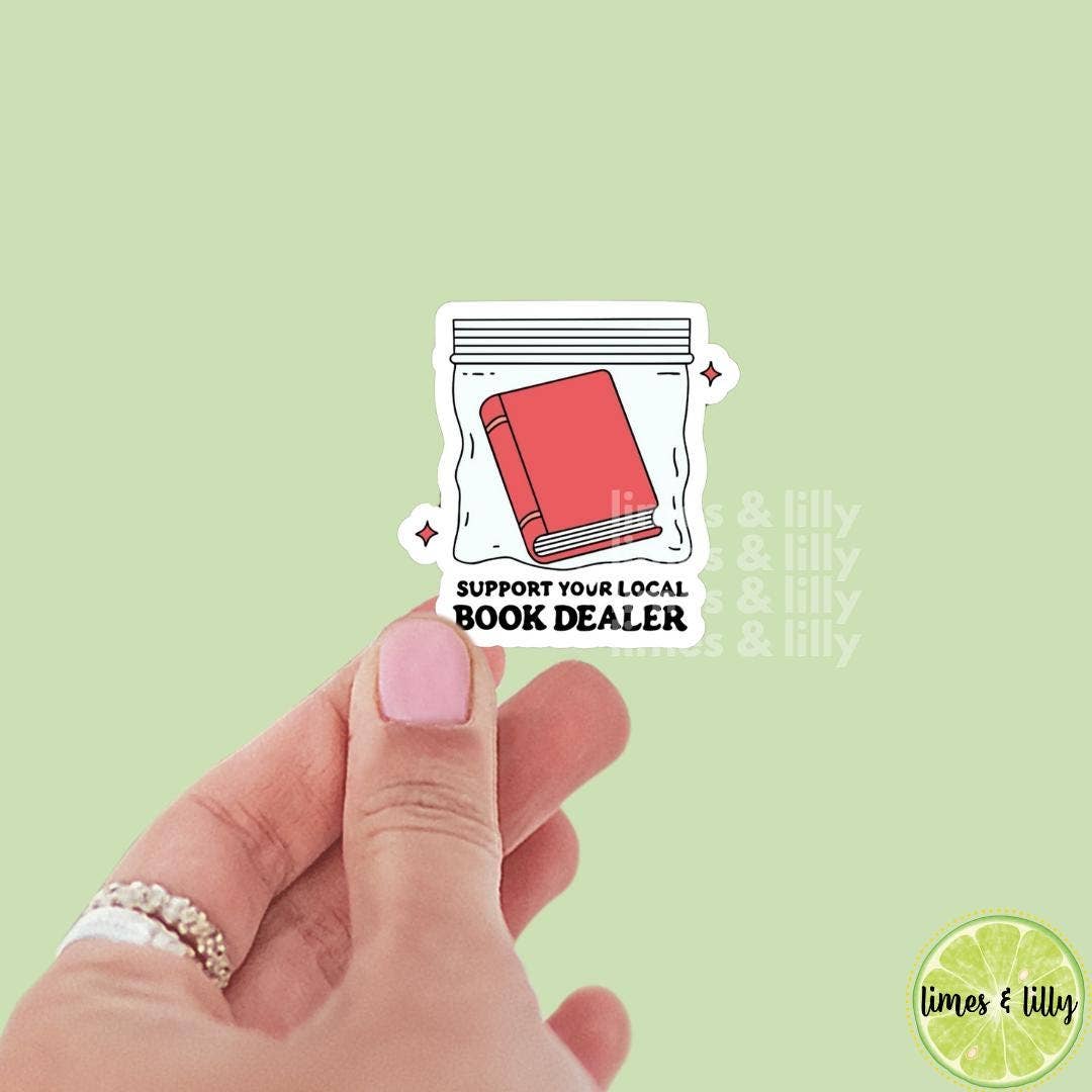 Limes & Lilly - Support Your Local Book Dealer Vinyl Sticker | Kindle