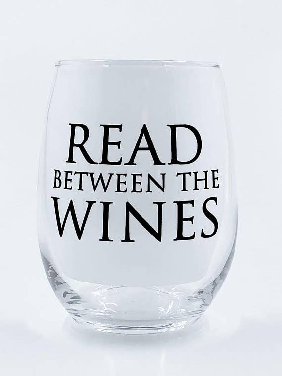 Read between the Wines 15oz Stemless Wine Glass