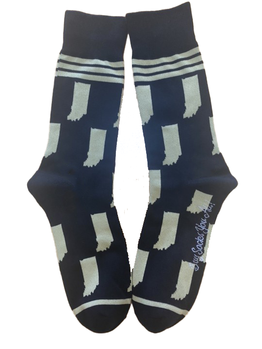 Buy Socks You All - Indiana State Shapes Gold and Black Men's Socks