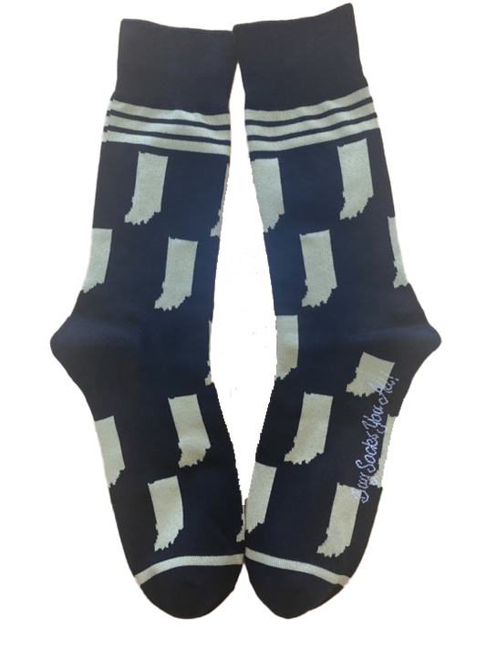 Buy Socks You All - Indiana State Shapes Gold and Black Men's Socks