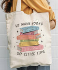 Peach Closet - So Many Books So Little Time Canvas Bag