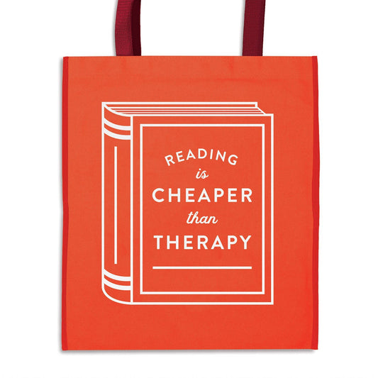 Chronicle Books - Reading is Cheaper Than Therapy Reusable Shopping Bag