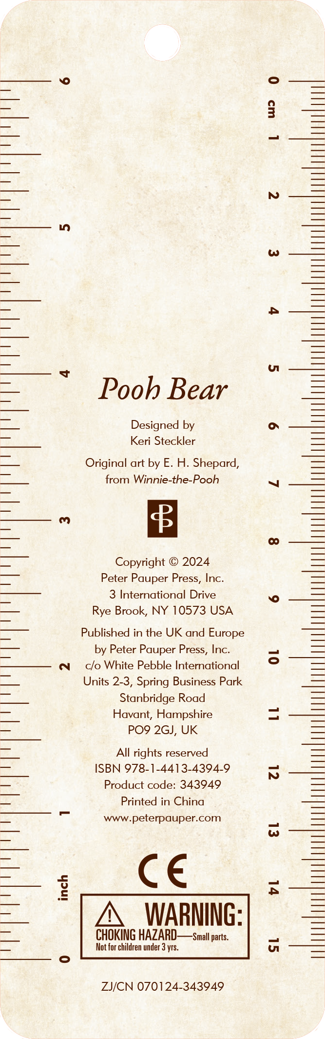 Peter Pauper Press - Pooh Bear Children's Bookmark